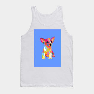 Cute Puppy blue Bg Tank Top